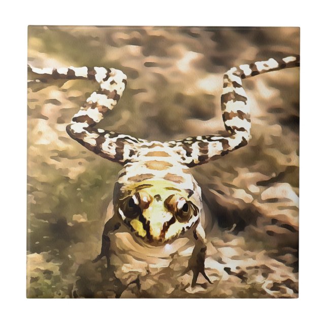 Schwimmfrösche, eingebettet in klares Wasser Paint Fliese (Vorderseite)