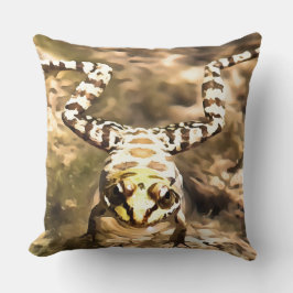 Schwimmfrösche, eingebettet in klares Wasser Paint Kissen