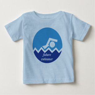 Schwimmgeschenke, zukünftige Schwimmer-Sitte Baby T-shirt