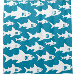 Schwimmhaie Duschvorhang