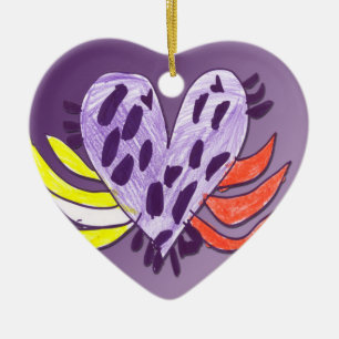 Schwimmherz Keramikornament