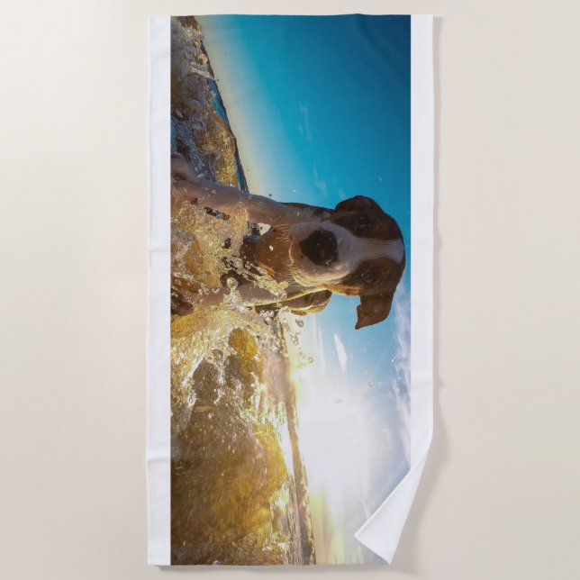 SCHWIMMHUND STRANDTUCH (Vorderseite)