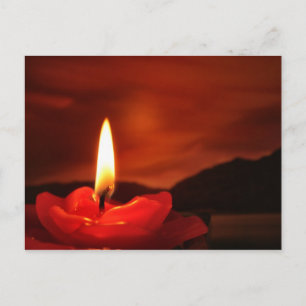 Schwimmkerze Postkarte