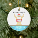 Schwimmkollektiv Keramik Ornament<br><div class="desc">Kreatives Schwimmen Thema Weihnachtsschmuck mit Weihnachtsschwimmer und lustige Linie.</div>