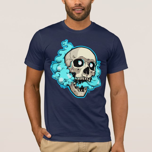Schwimmkörper mit schimmerndem blauer Rauch T-Shirt (Vorderseite)