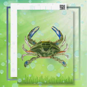Schwimmkrabben-Postkarte aus dem Ozean Postkarte