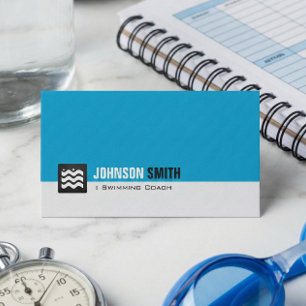 Schwimmlehrer - Personal Aqua Blue Visitenkarte