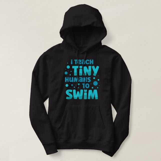 Schwimmlehrerin ich winzige Menschen beim Schwimme Hoodie (Design vorne)