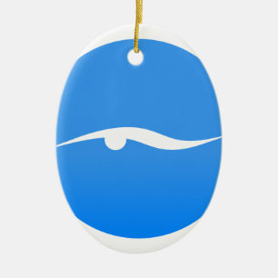 Schwimmlogo auf T - Shirt Keramikornament