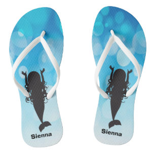 Schwimmmaid-Silhouette Flip Flops