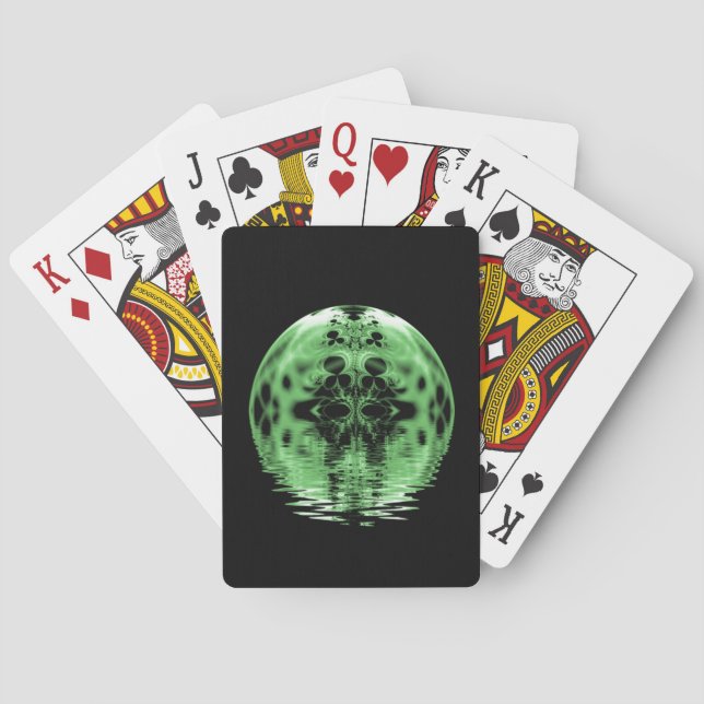 Schwimmmond grün und schwarz spielkarten (Rückseite)