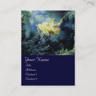 SCHWIMMMONOGRAM, blau-grün Visitenkarte