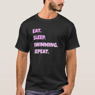 Schwimmpfanne essen Schlafsport Wiederholung für M T-Shirt