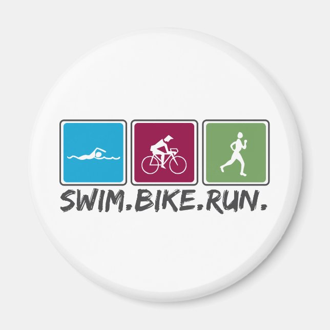 Schwimmradbahn (Triathlon) Magnet (Vorne)
