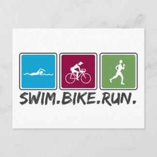 Schwimmradbahn (Triathlon) Postkarte