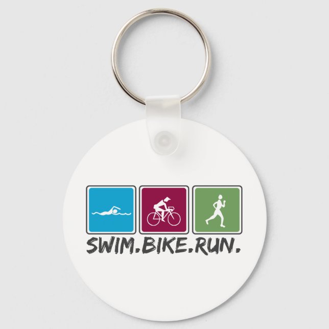 Schwimmradbahn (Triathlon) Schlüsselanhänger (Vorderseite)