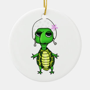 Schwimmschildkröte Keramikornament