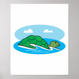 Schwimmschildkröte Poster