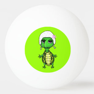 Schwimmschildkröte Tischtennisball