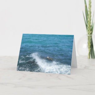 Schwimmschildkrötengrüßkarte (Ermutigung) Karte