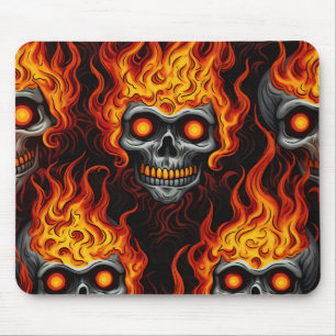 Schwimmskull Design gotische Tätowierung Rock and Mousepad