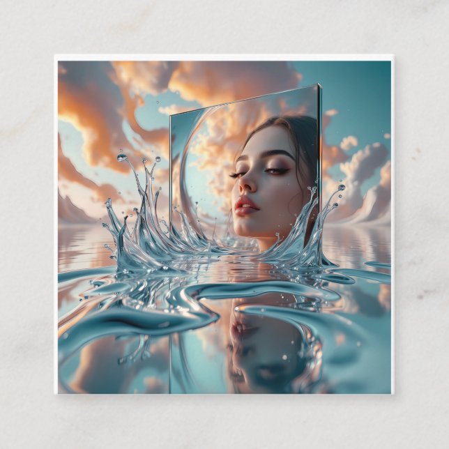 Schwimmspiegelplatte erhebt sich aus dem ruhigen M Begleitkarte (Vorderseite)