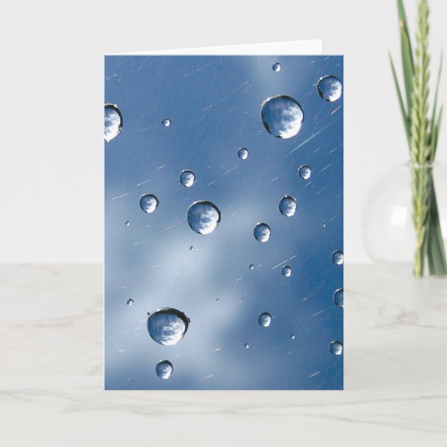 Schwimmtauben tropfen Wolken und Gedichte Karte (Vorderseite)