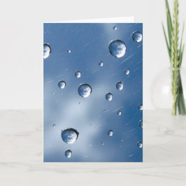 Schwimmtauben tropfen Wolken und Gedichte Karte