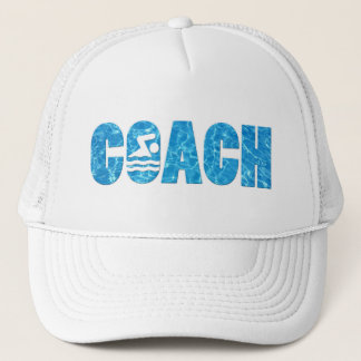 Schwimmteam Coach Schwimmbad und Tauchbecken Wasse Truckerkappe