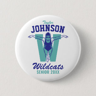 Schwimmteam der Oberstufe High School Sport weibli Button