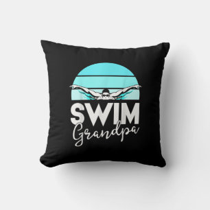 Schwimmteam Grandpa Papa Schwimmbad Meet Schwimmer Kissen