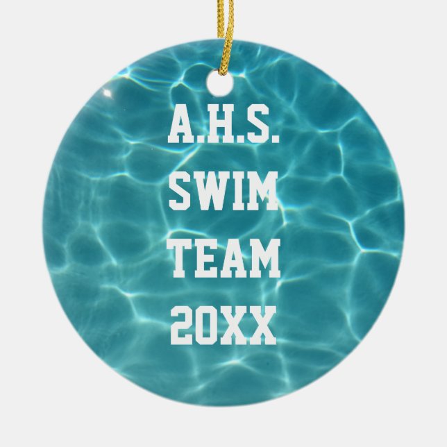 Schwimmteam Keramik Ornament (Vorne)