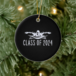Schwimmteam-Klasse 2024 Schwimmer Keramik Ornament