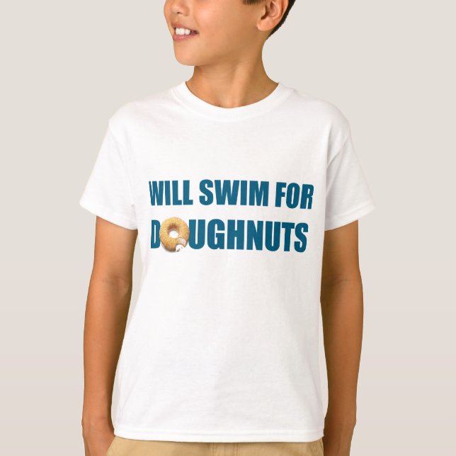 Schwimmteam, Personalisiertes Schwimmgeschenk T-Shirt (Vorderseite)