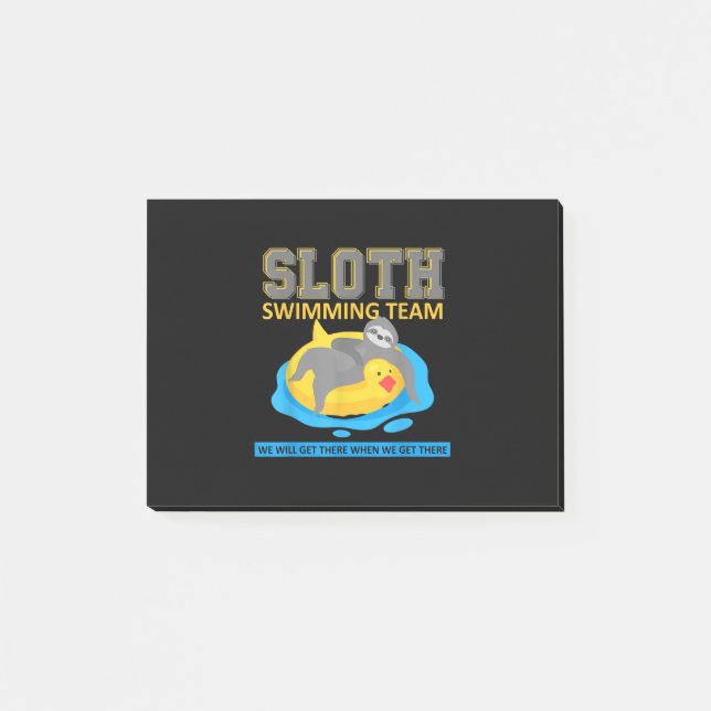 Schwimmteam Swim Team Funny Gift Post-it Klebezettel (Vorderseite)