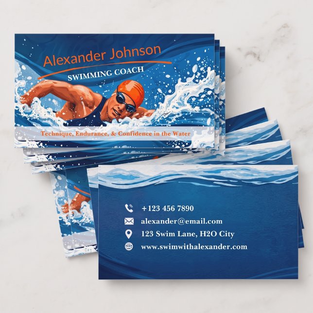 Schwimmtrainer Visitenkarte (Von Creator hochgeladen)