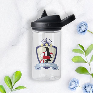 Schwimmverein-Wappen Süßer Pinguin Sommer Kinder Trinkflasche