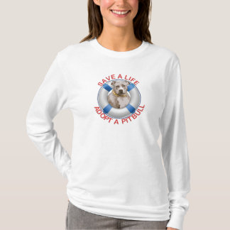Schwimmweste mit Pitbull Adoption T-Shirt
