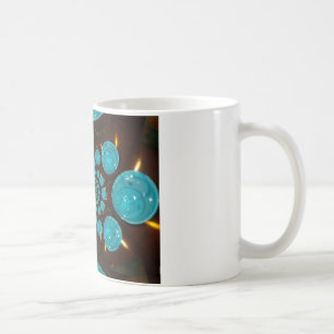 Schwindeldarstellung von Cyan Lights Kaleidoskop Kaffeetasse