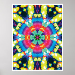 Schwindelerregendes kinetisches Collage-Kaleidosko Poster