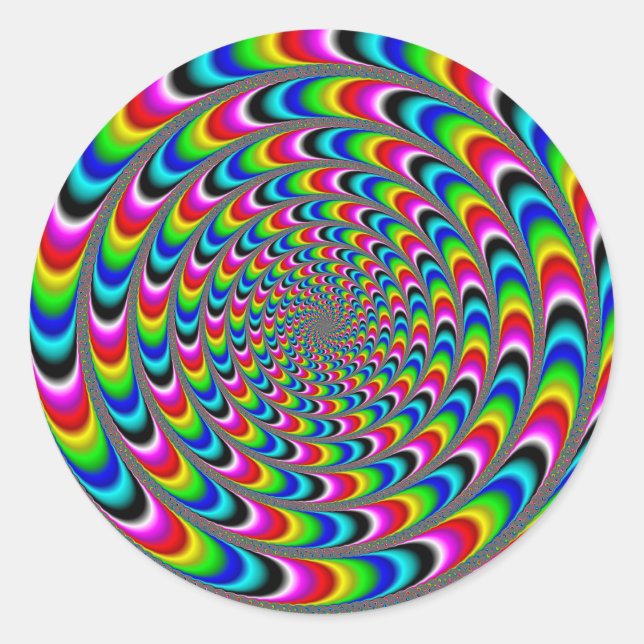 Schwindelgefühl Runder Aufkleber (Vorderseite)