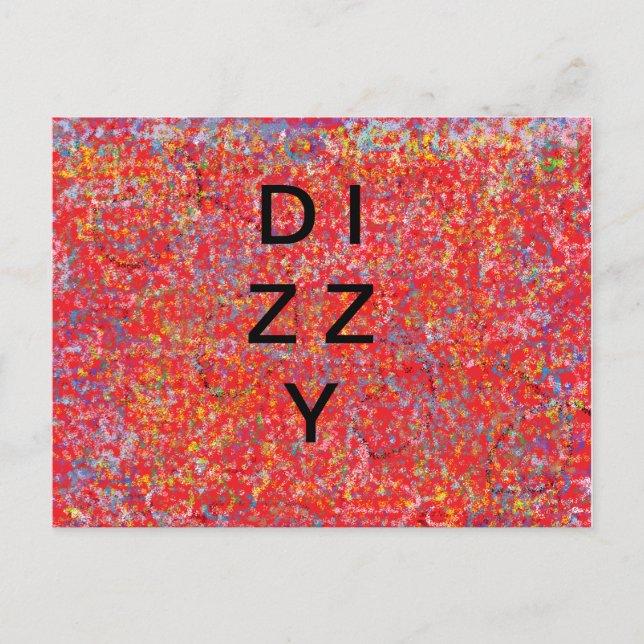 Schwindelig Postkarte (Vorderseite)