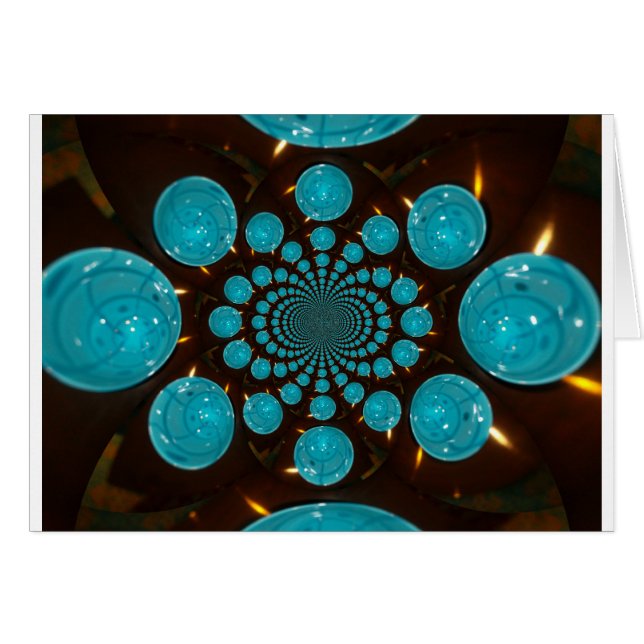 Schwindelnde Anzeige von Cyan Lights Kaleidoskop A (Vorderseite (Horizontal))