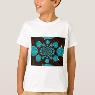 Schwindelnde Anzeige von Cyan Lights Kaleidoskop A T-Shirt
