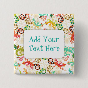 Schwindlige Eidechsen - kundenspezifischer Button