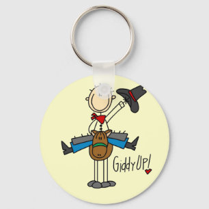 Schwindlige hohe Cowboyt-shirts und -geschenke Schlüsselanhänger