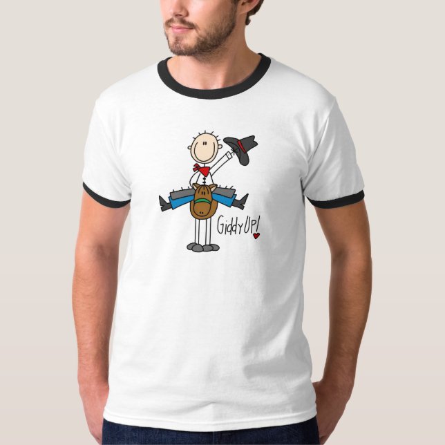Schwindlige hohe Cowboyt-shirts und -geschenke T-Shirt (Vorderseite)