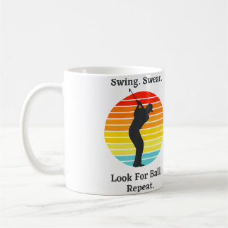 Schwing Schwöre Suche Nach Ball Wiederhole Lustig Kaffeetasse