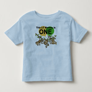 Schwingaffe-1. Geburtstags-T-Shirts und Geschenke Kleinkind T-shirt