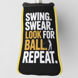 Schwingen Fluchen Nach Ball Suchen Wiederholen Gol Golf Headcover